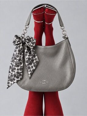 Vintage Coach Soho Pebbled-Leather Hobo with Crossbody Strap F18882